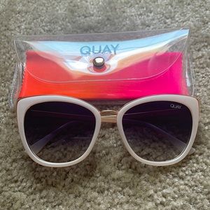 Quay Australia cat eye sunglasses, white, new